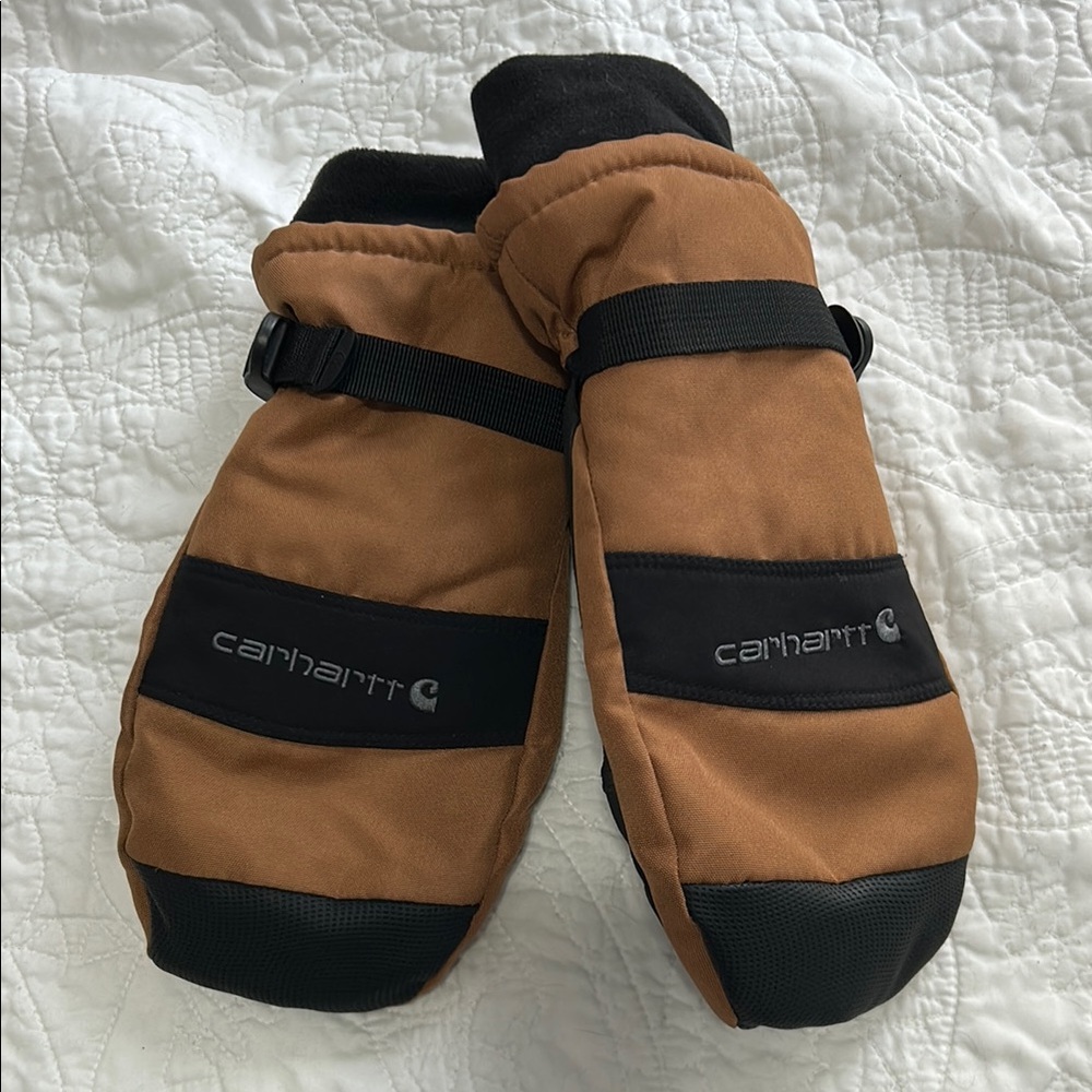 Carhartt Brown and Black Mittens